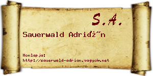 Sauerwald Adrián névjegykártya