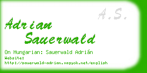 adrian sauerwald business card